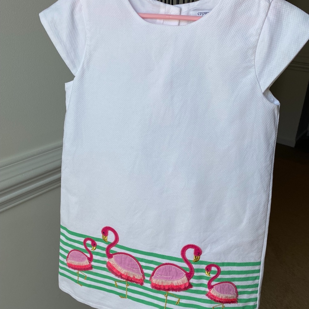 White flamingo girls dress